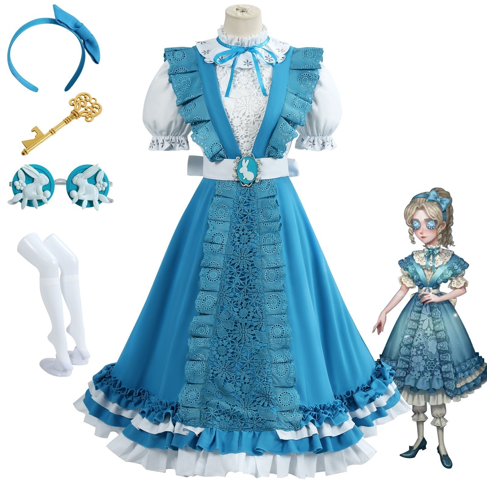 【人気爆売れ】第五人格cos コスプレ コスチューム記者演繹星夢中アリスコスプレ にじげんアニメいしょう