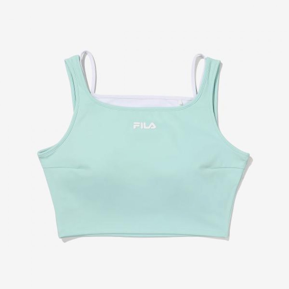 FILA 女性 スポーツ ロング ブラトップ