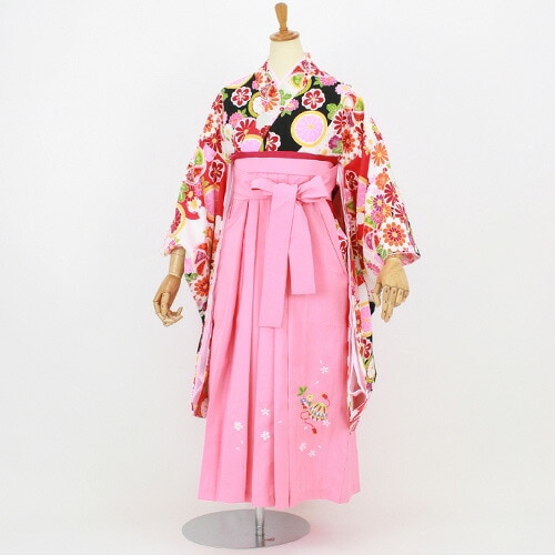 レンタル７泊８日 卒業式 袴 レンタル 小学生 女の子 小学校卒業 卒業式 袴 130cm ジュニア卒業式袴セット2尺袖着物＆袴 フルセットレンタル 安い キッズ ジュニア 十三参り ひな