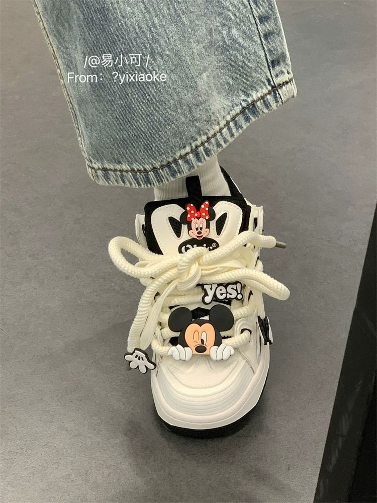 オリジナル改ミッチかわいい白靴女chi港風厚い底カジュアル靴学生百合カップル板靴