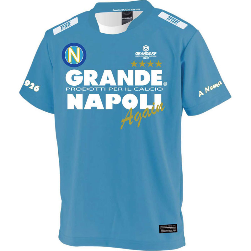 GRANDE.F.P グランデエフピー Campioni D’Italia 2024-2025.Napoli.昇華転写チャンピオンTシャツ フットサル 半袖Ｔシャツ gfph25004-83