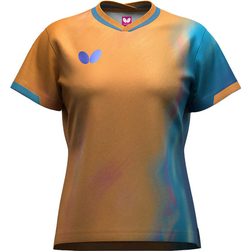 バタフライ　卓球用品 Butterfly インフィリア・シャツ [女性用 /XOサイズ] オレンジ (返品交換不可)　47239