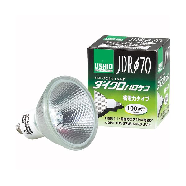 (まとめ) ウシオライティング ダイクロハロゲン 100W 中角 E11口金 ミラー付 JDR110V57WLM／K7UV-H 1個 (×5セット)