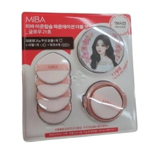 ミバ ワンクッション シーズン3 21号 本品1+レフィル1+パフ4 セット / MIBA カバー 力の良い しっとりした輝き ファクト