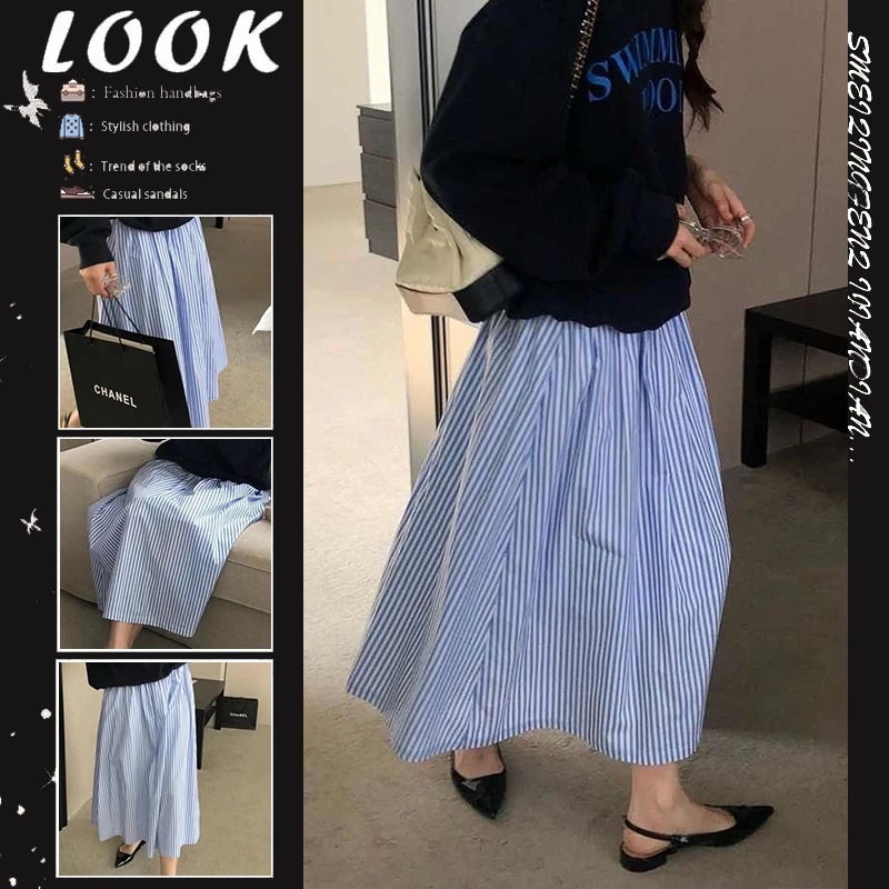 ラッフルミニ 春秋フレンチリゾートカジュアルボーダー半端丈ワンピース 15,765円