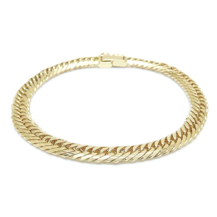 喜平ブレスレット K18YG イエローゴールド 14面 トリプル 20cm 20.5g/129154【中古】