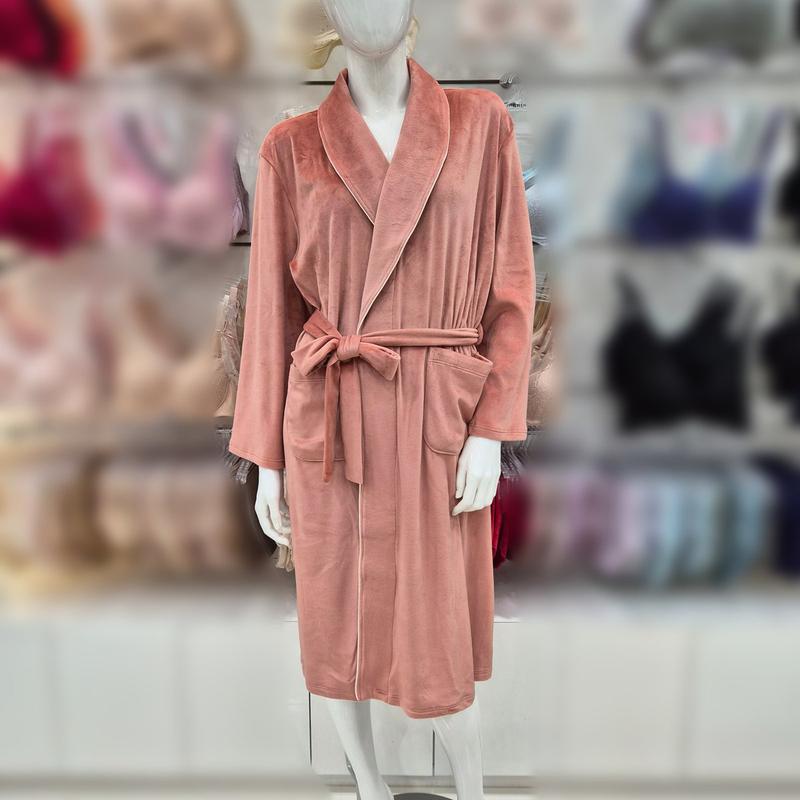 ミンク極細糸無地男女共用ローブガウン/GW8876 PK