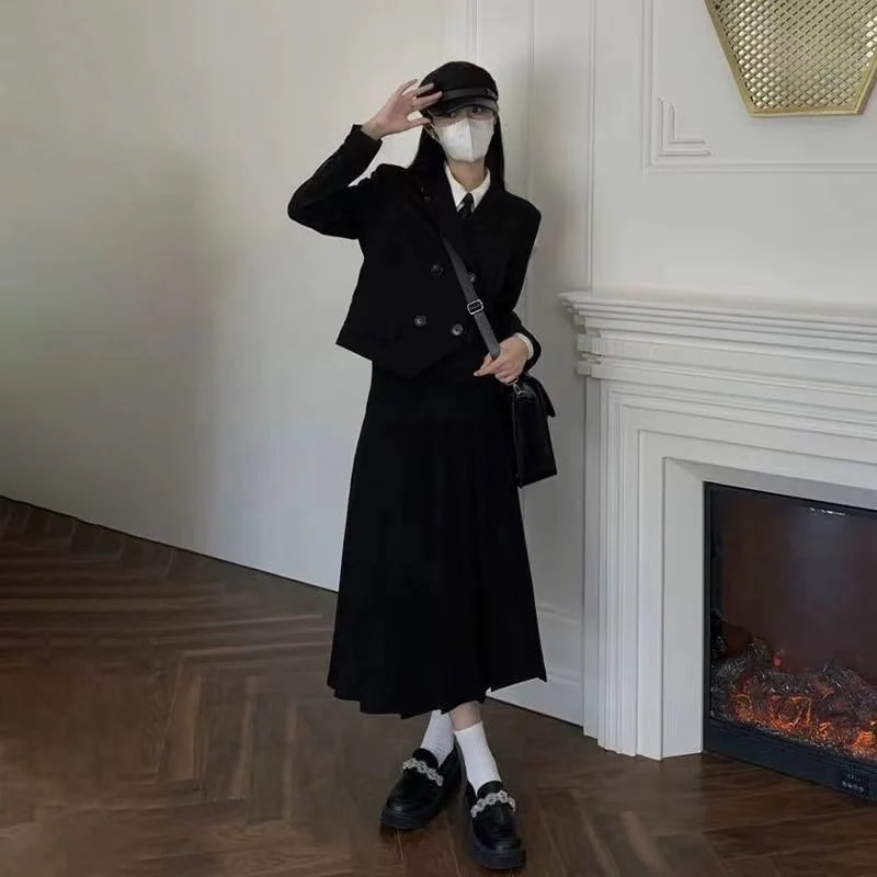 春春秋スーツ礼服セレモニースーツ通勤アウタースーツスカートセッlト学生可愛い百掛け