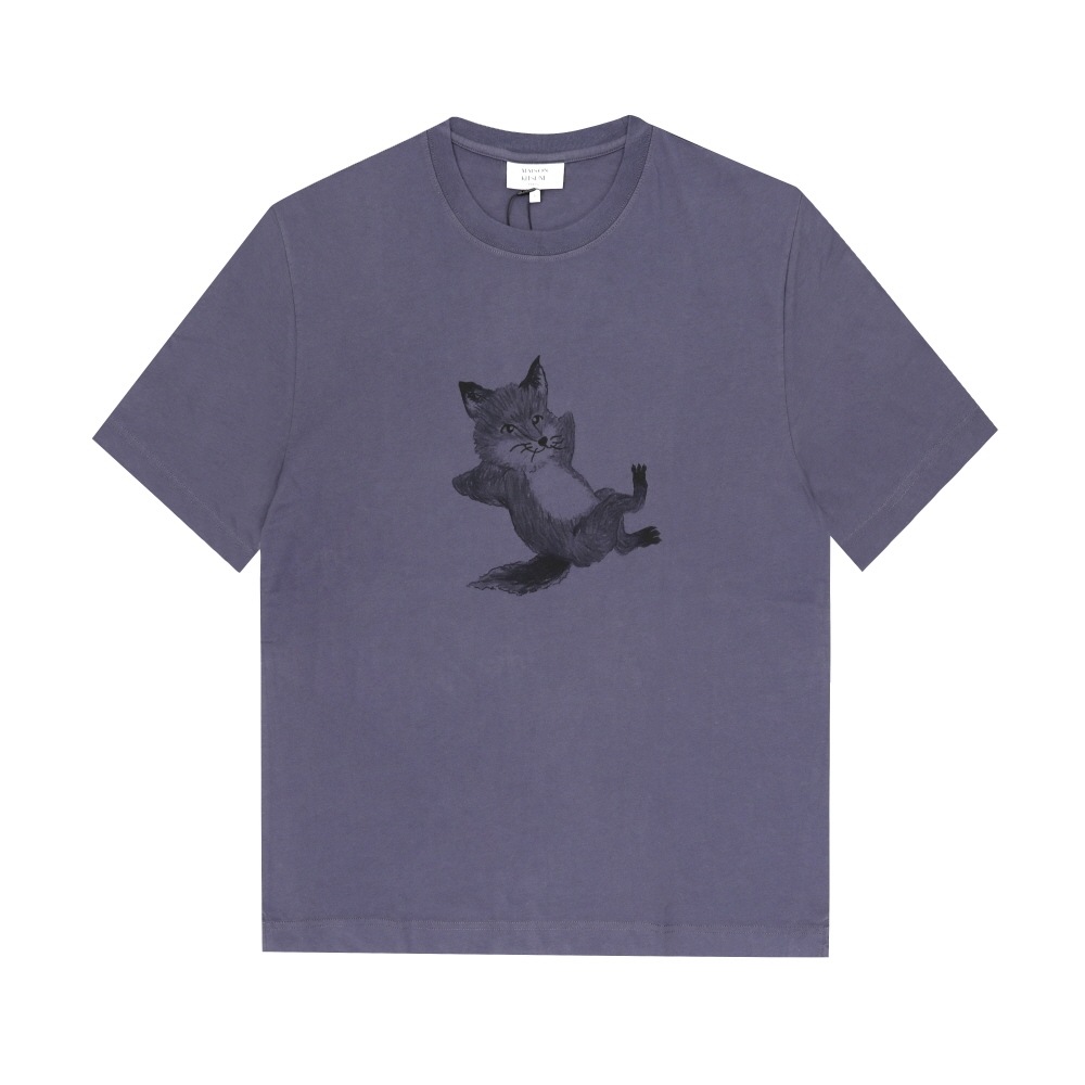 メゾンキツネ チレックスフォックスプリント メンズ半袖Tシャツ OM00108KJ0008