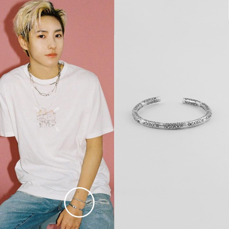 [NCTロンジィン着用] アンティーク質感のポイントバングルブレスレット 韓国ジュエリー カスタムジュエリー 韓国人気アイドルアクセサリー