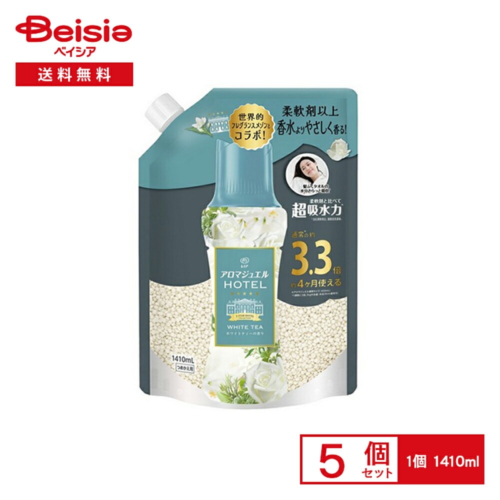 P&G レノアアロマジュエル ホワイトティーの香りつめかえ用超特大サイズ 1410ml×5個セット