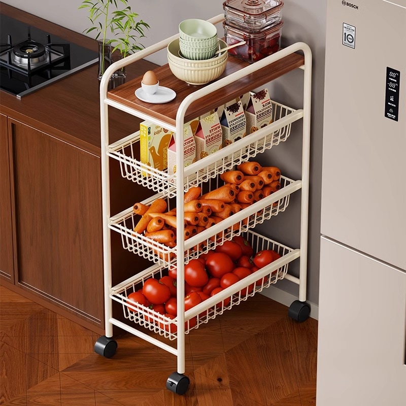 11 スリットスリットストレージキャビネット引き出し型家庭用フロアスタンドキッチン調味料ストレージラック狭slit野菜バスケットストレージキャビネット