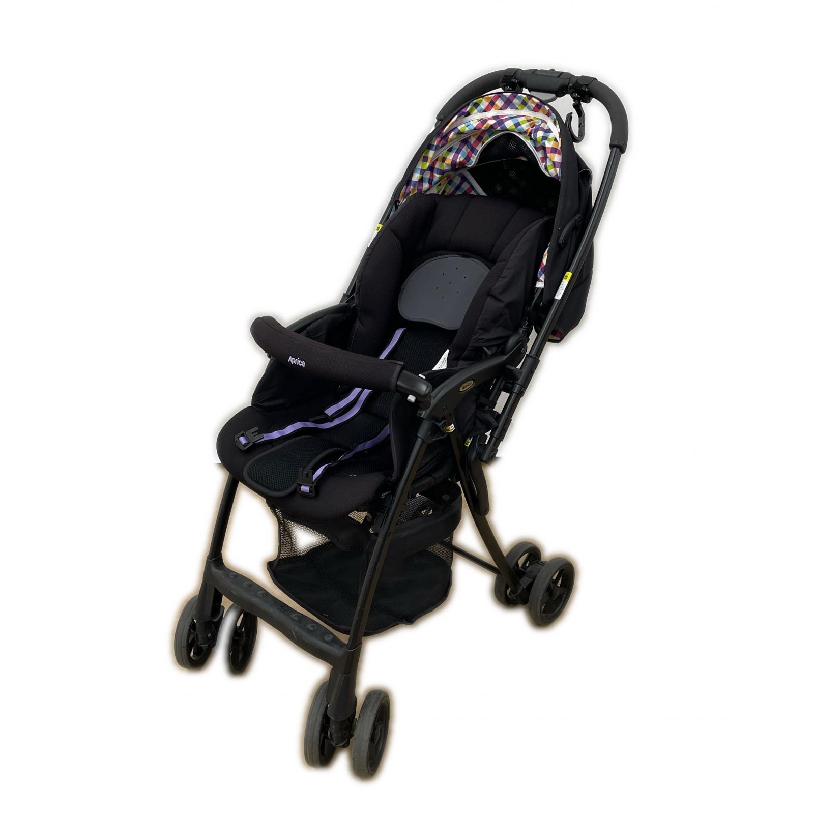 アップリカ Aprica ベビーカー カルーンプラス ハイシート チェックブラック 92567