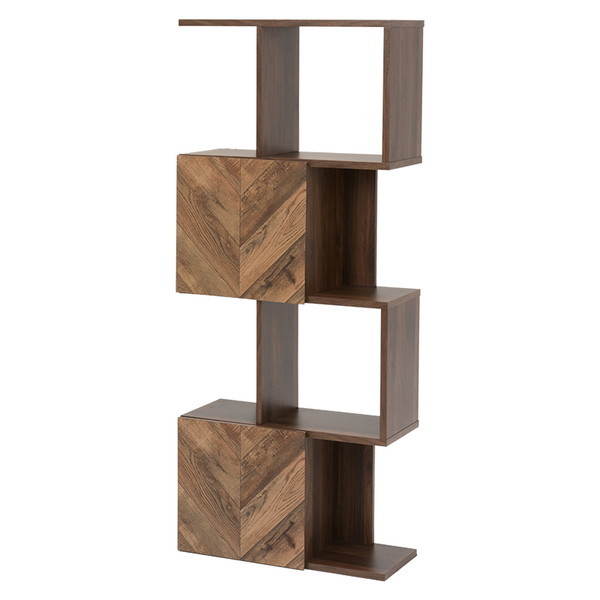 RCC-1015BR 扉付きオープンラック ブラウン メーカー直送