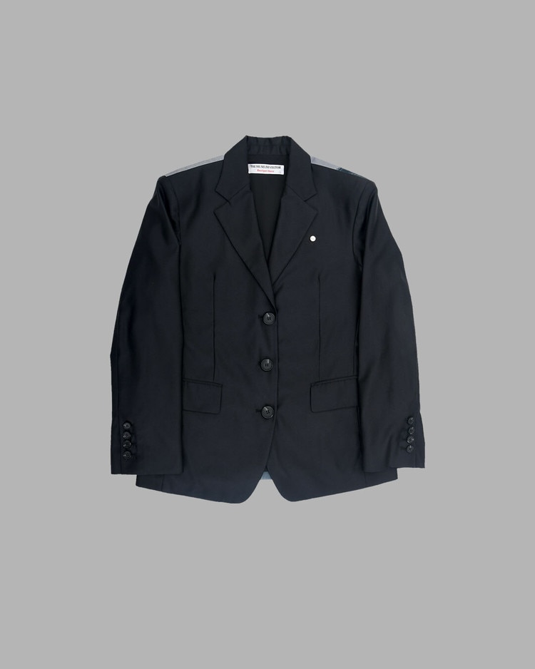 【THE MUSEUM VISITOR】 BACK PRINTED BLAZER : BLACK