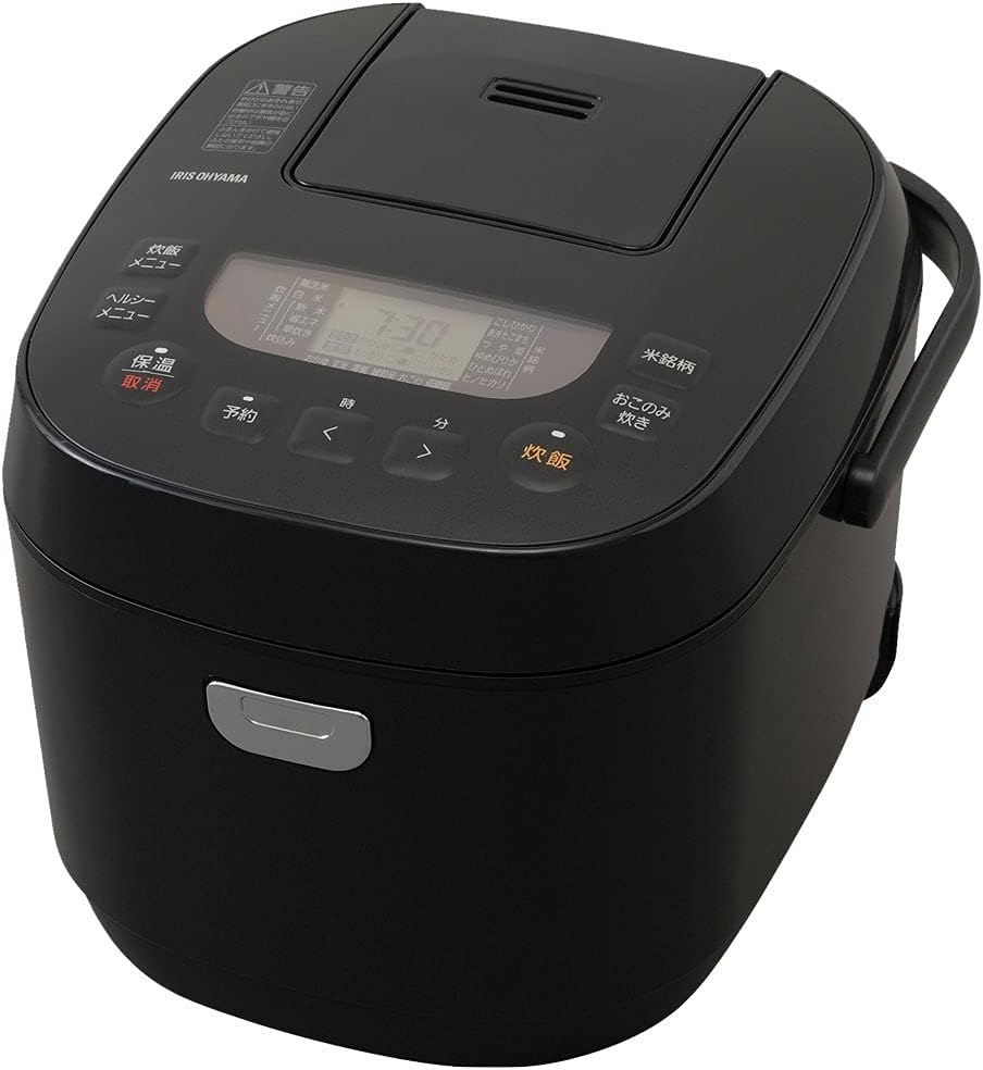 アイリスオーヤマ 炊飯器 10合 1升 マイコン式 40銘柄炊き分け機能 極厚火釜 玄米 ブラック RC-ME10-B