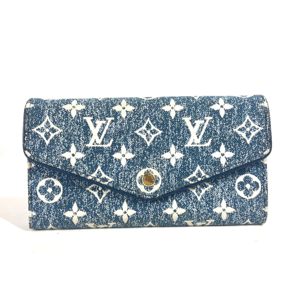 長財布 M81183 ポルトフォイユ・サラ モノグラムジャガードデニム ロングウォレット モノグラムデニム ブルー