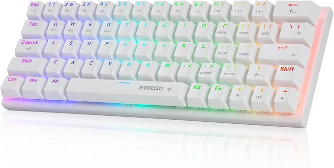 e元素ゲーミングキーボード63キー 青軸を採用のメカニカルキーボード Blue