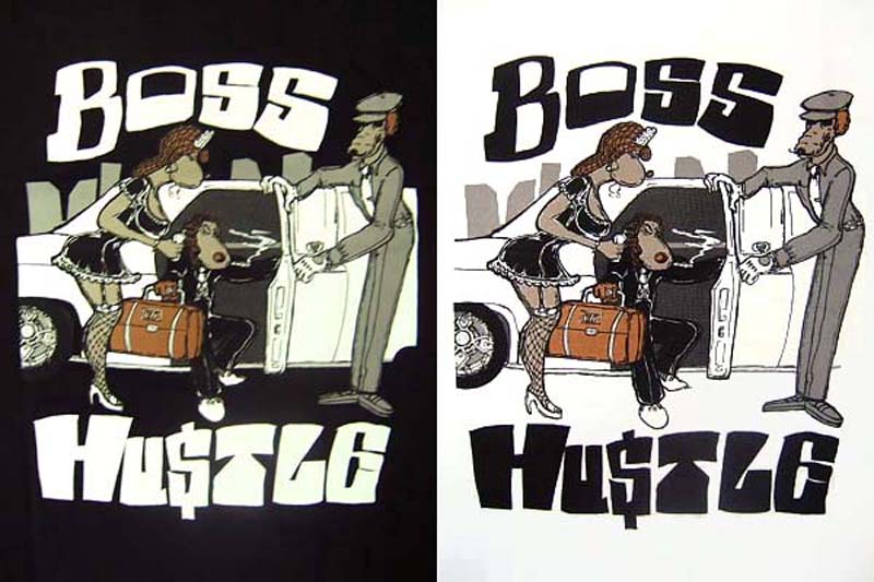 クールハッスル メンズ Tシャツ ホワイト COOL HUSTLE BossHustle コンプトン ストリート スタイル HIPHOP ウェアー B系 服 ヒップホップ ダンス 西海岸 ウエストコー