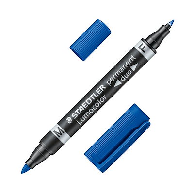 (まとめ）ステッドラー 油性マーカー ルモカラーデュオ M（1.5mm）/F（0.6mm） グリーン 348-5 1セット（10本）〔×5セッ まとめ）ステッドラー 油性マーカー ルモカラーデュオ M（1.5mm）&frasl;F