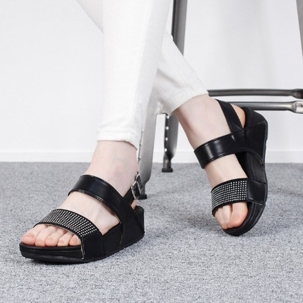 [Ninas Paris] E-Sun ビーズメタルダブルラインサンダル