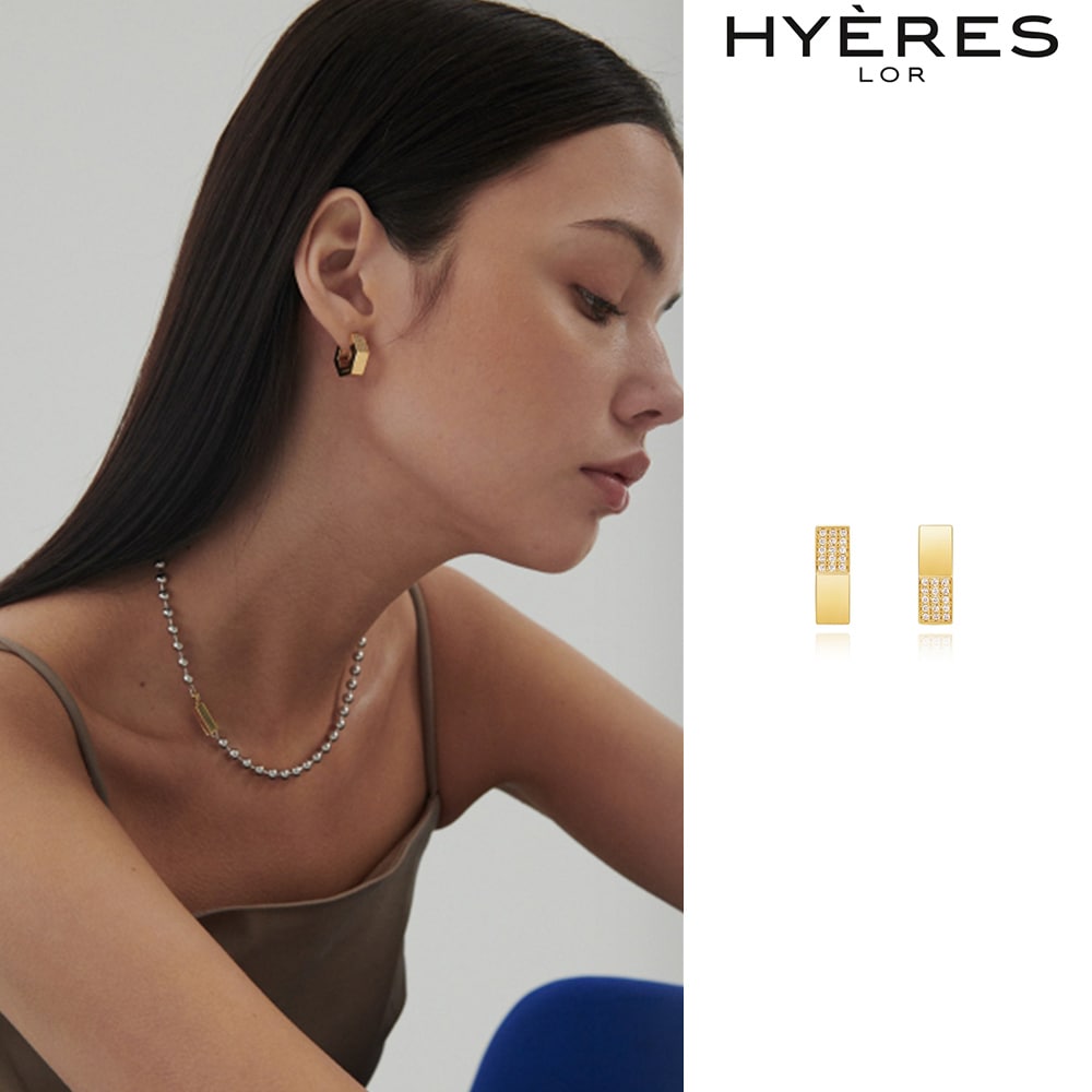 [HYERES LOR] H edition Silver (C) Pave One Touch Earring M 10,145円