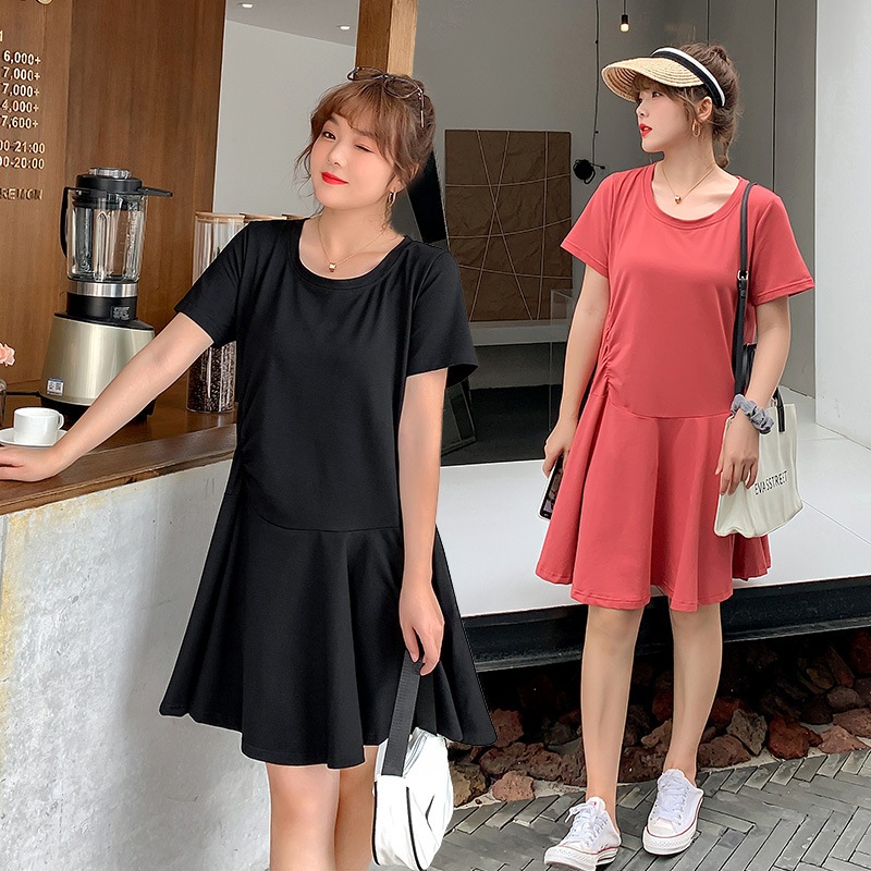 ワンピース 大きいサイズ 半袖 春夏 韓国 妊婦 マタニティ ゆったり きれいめ 3l 4xl 5l