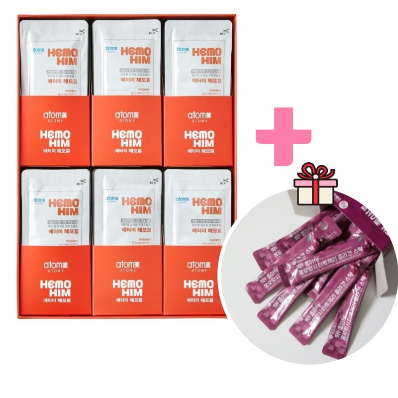 ヘモヒム HEMOHIM (20mlＸ60包) 1ボックス +タートチェリーコラーゲンスティック5包 #韓国 疲労回復サプリ