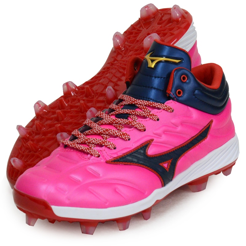 ミズノプロ クッションレボプロ MID TPU ワイド 母の日／父の日限定カラー 野球 ソフトボール ポイントスパイク 一般 大人 25SS (11GP253064)