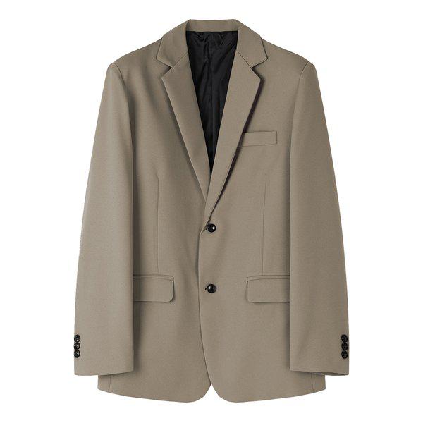 メンズビッグサイズスパンツーボタンブレザージャケット ET-JK-Q012-ベージュ