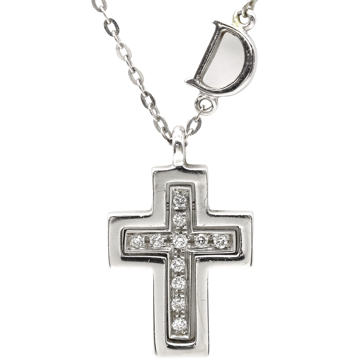 ダミアーニ DAMIANI ネックレス ベル エポック K18WG ダイヤモンド ホワイトゴールド ペンダント Au750 18金 ダイヤ クロス 十字架 20059783 【箱】【中古】