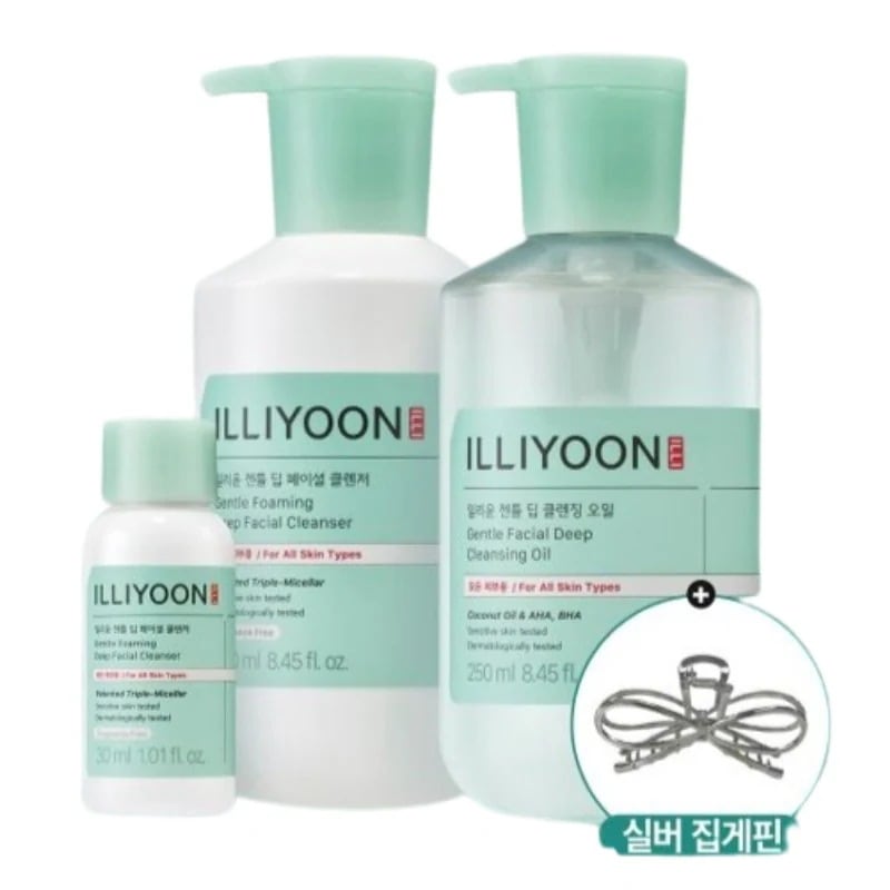 [25SS/新作](+ヘアピン贈呈)ジェントルディープ フェイシャルクレンザー 250ml+クレンジングオイル 250ml+クレンザー30ml 企画セット