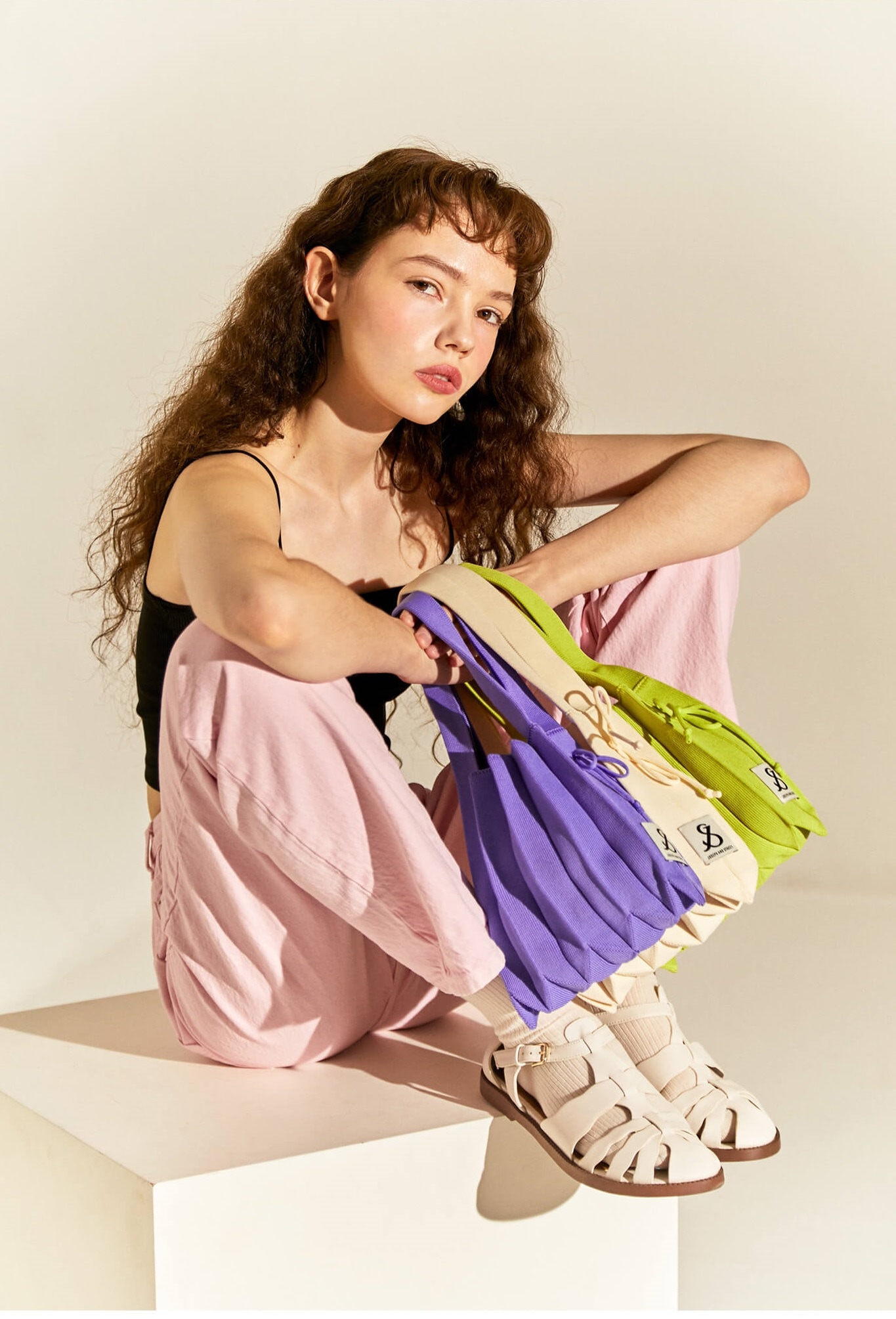 【★安心の定価販売★】 Knit Pleats Lucky 22ALL S 6色 BAG ECO デイリー エコバッグ
