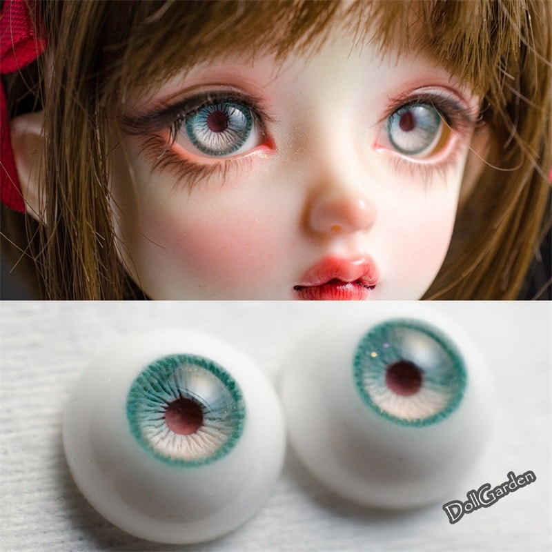 BJD ドール アイ ブルー 石膏アイ 三白眼 10mm/12mm/14mm/16mm/18mm/20mm/22mm/24mm SD/MSD/幼SD球体関節人形用アイ