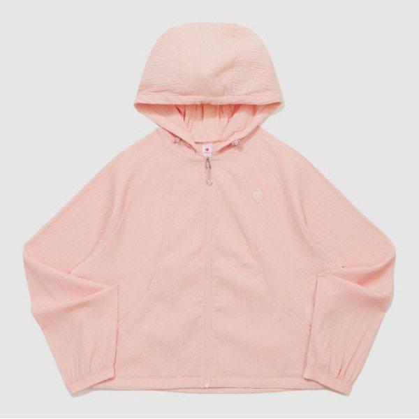 ジャケット VQA QR222OJK51-PCM 女性 プチ プリーツ ルーズフィット 軽量 ウーブン ジャケット / PEACH CREAM