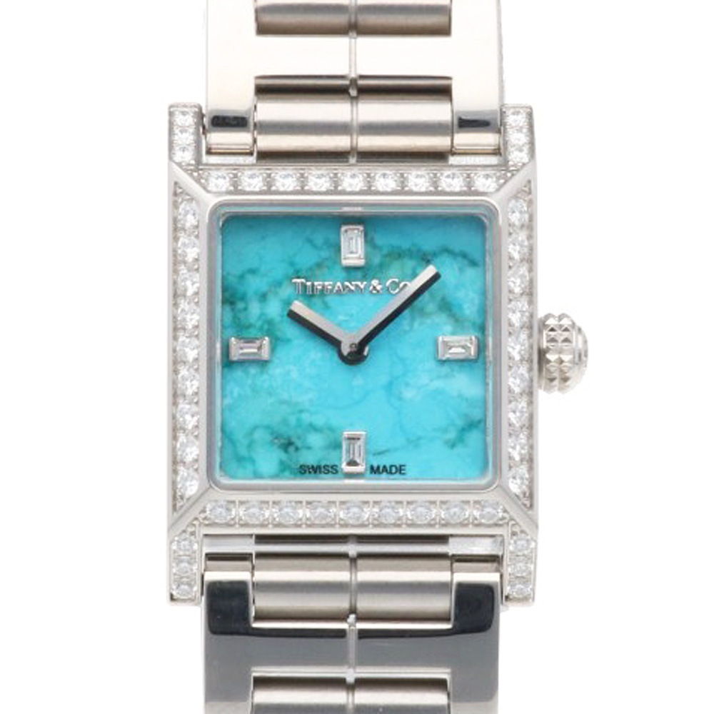 ティファニー 1837 メイカーズ ターコイズ 腕時計 ステンレススチール 1387 クオーツ 1年保証 TIFFANY&Co. 中古