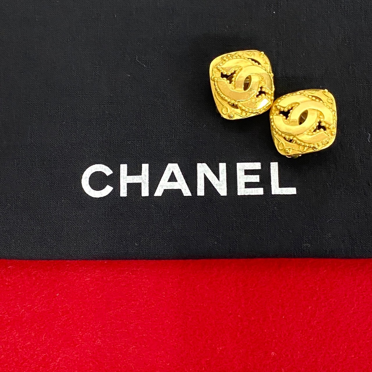 ヴィンテージ ココマークイヤリング GP ゴールド 591-9