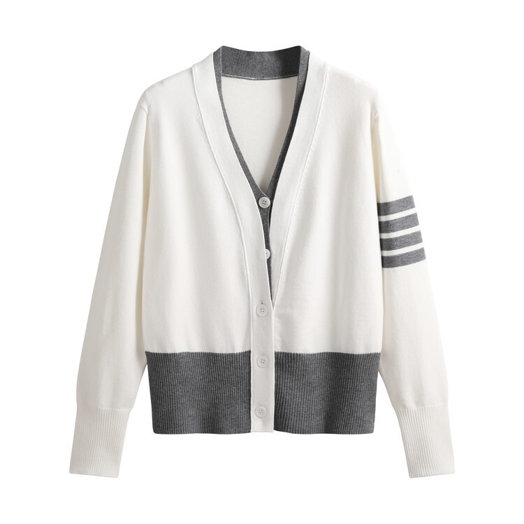 トップス アウター レディース カーディガン 上着 個性的 春服 秋服 冬服 長袖 二の腕カバー ラグラン 袖あり Vネック スリム タイト ストレート 切り替えデザイン 前開き アメカジ