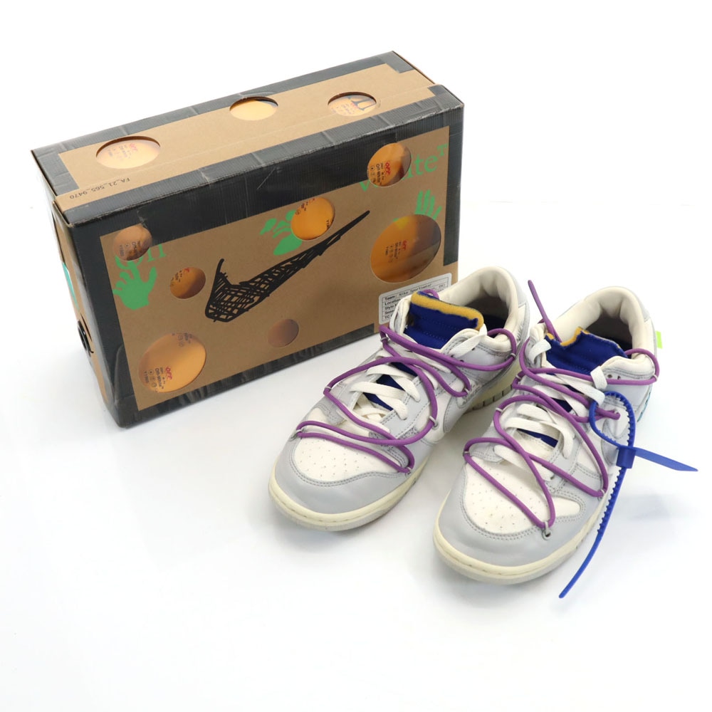 オフホワイト コラボ ダンク ロー セイル スニーカー 26.5 ホワイト 他 x Off-White DM1602-107 1 OF 50 48 メンズ 古着