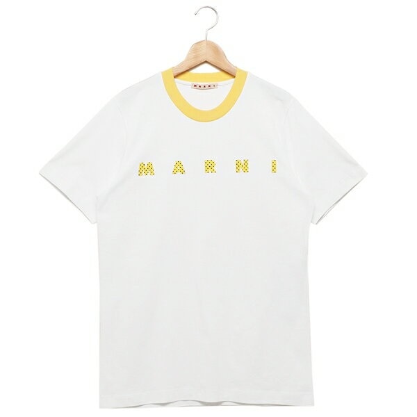 Tシャツ カットソー オーガニックコットン 水玉ロゴ ホワイト メンズ HUMU0198PN USCV77 PDW01