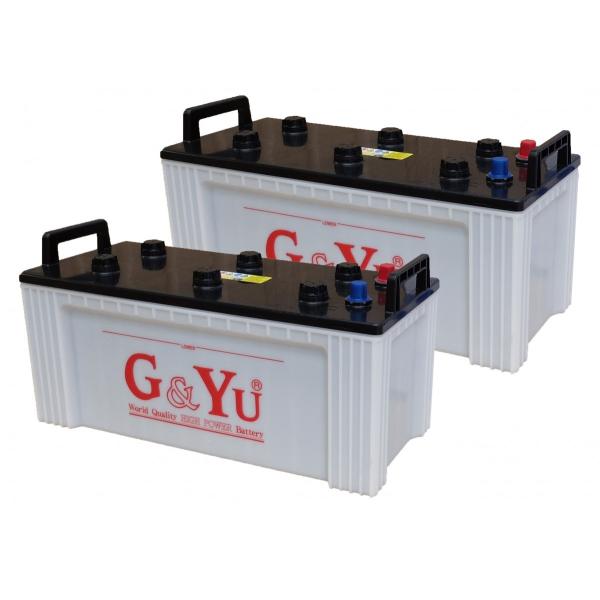 G&Yu [ジーアンドユー] バッテリー HD-195G51 （お得な２個セット）　集配者・バス・トラック・船舶・建設機械用（キャップタイプ）