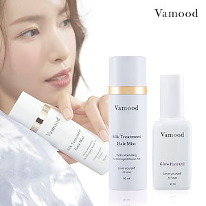 [Vamood公式] シルキートリートメント ヘアミスト 90ml/グローヘアオイル 50ml