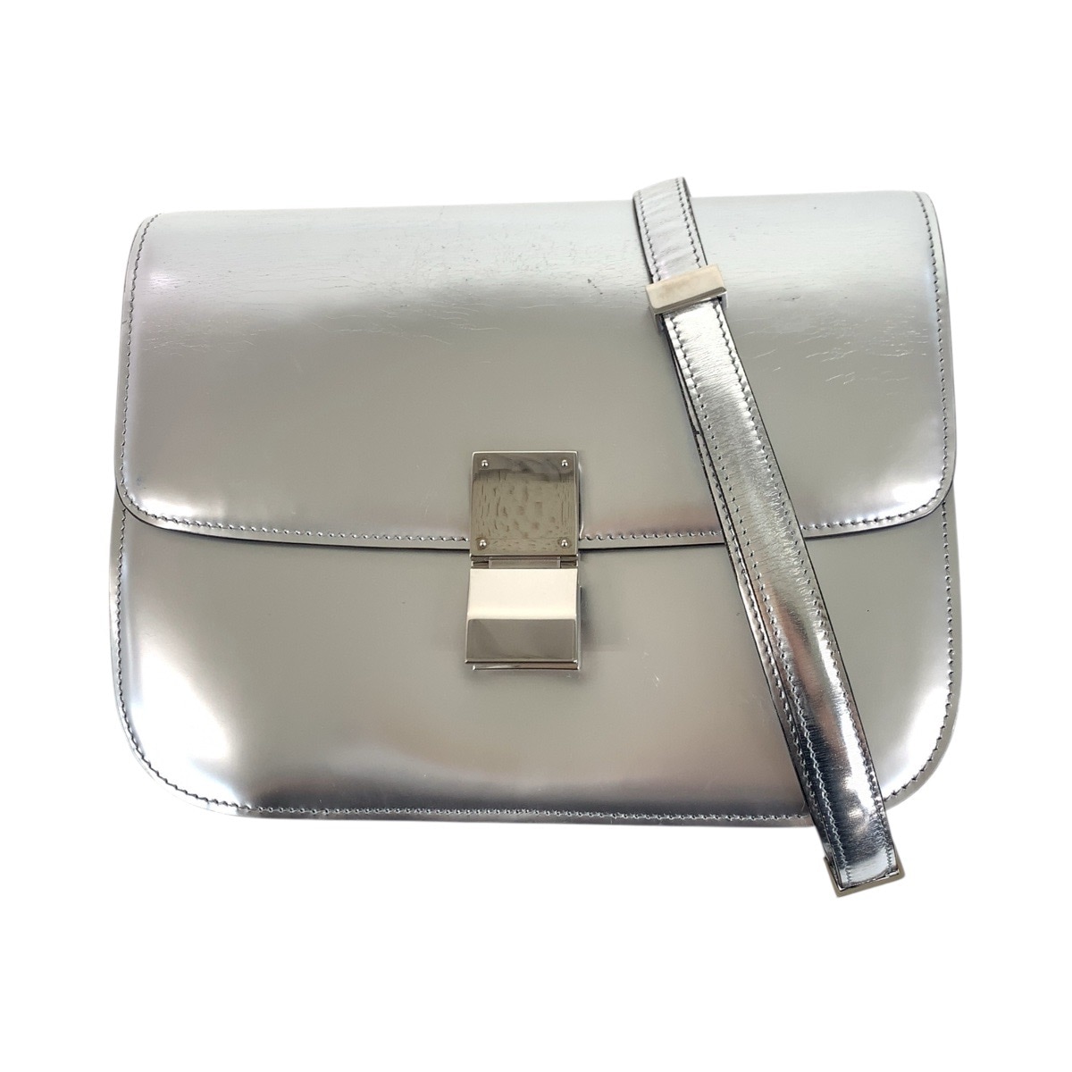 美品 シルバー シルバー金具 レザー ショルダーバッグ ポシェット レディース 503541 54,720円