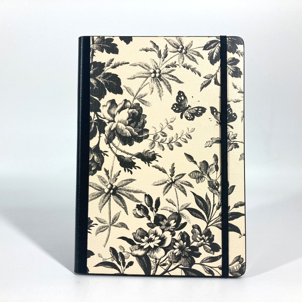 ノートブック 661731 ハーバリウム ラージ メモ帳 ステーショナリー ノート レザー ブラック