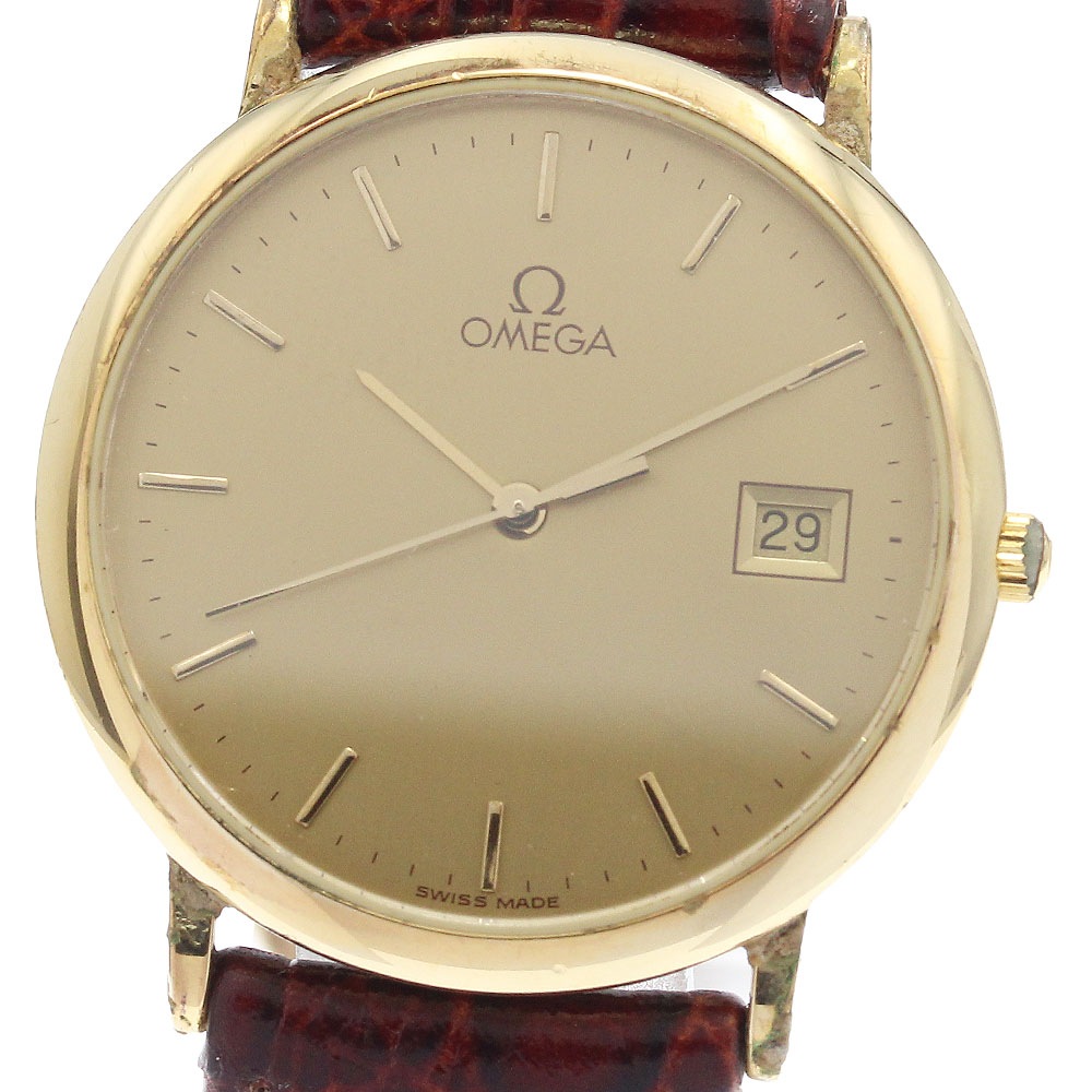 オメガ OMEGA デビル ラウンド デイト クォーツ メンズ _934694【中古】