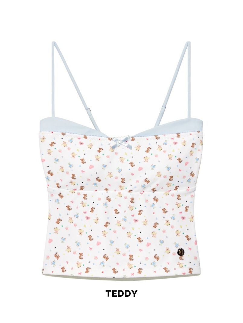 韓国人気 新作水着 ドット柄 キャミ [GLOWNY] BLUSH CAMI TOP GLOWNY】水着/韓国人気/送料関税込☆ BLUSH CAMI TOP ☆ (GLOWNY