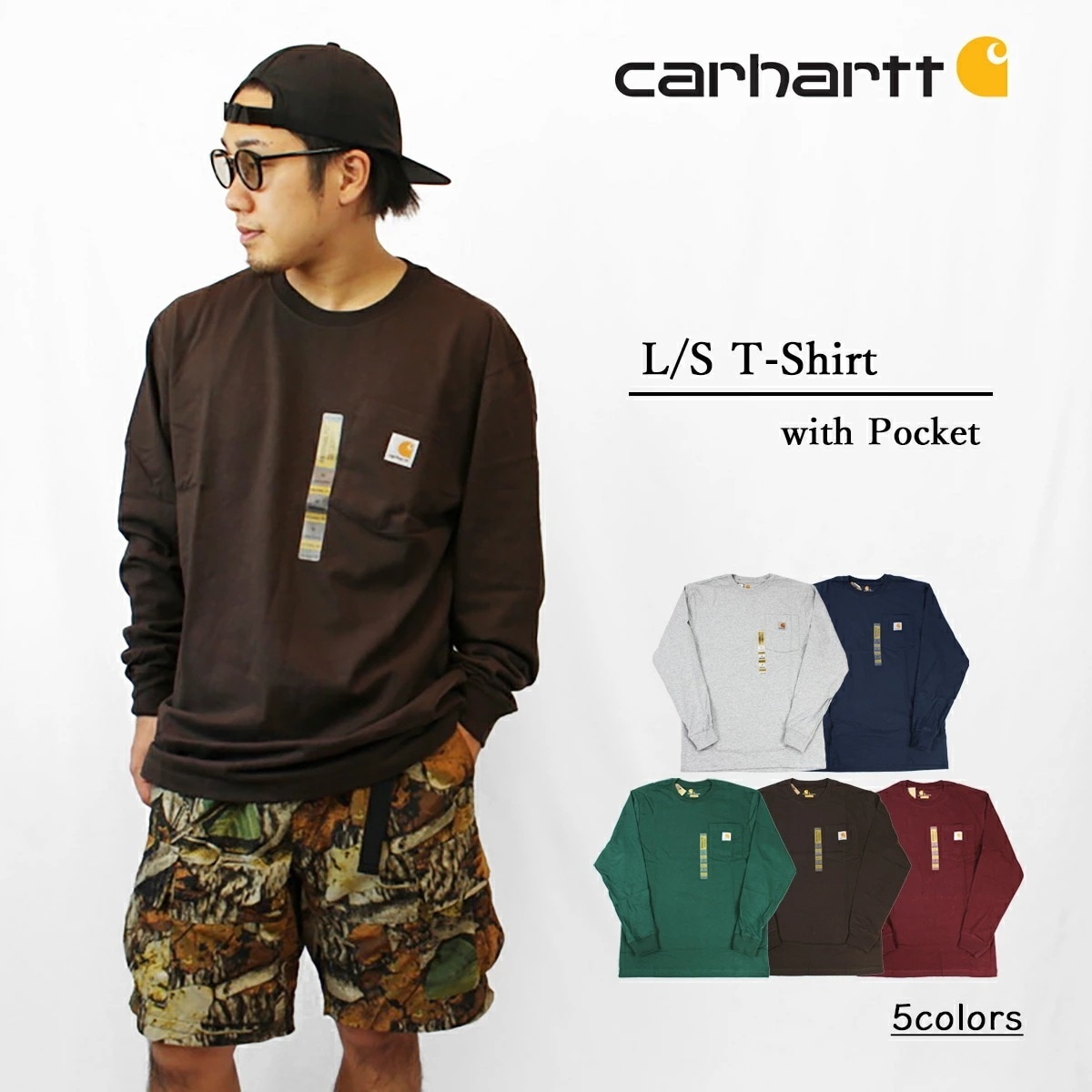 ポケットロングスリーブTシャツ　アメカジ　トップス　カジュアル　US企画　Workwear Pocket LongSleeve T-Shirts　K126