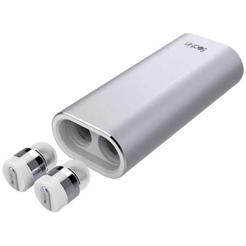 ROA　フルワイヤレスイヤホン リモコン・マイク対応 シルバー Beat-in Power Bank　BI9316