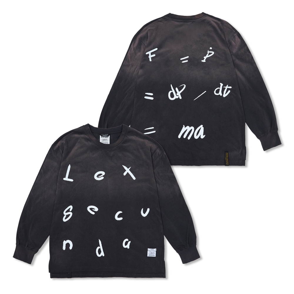 Lexsecunda Vintage-Like Oversized Long Sleeves T-Shirts Black
