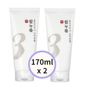 [1+1] 3番 酒かす酵素風呂ゴマージュ洗顔料 170ml x 2ea / 韓国コスメ